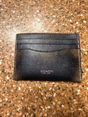Coach Black Leather Slim Card Holder
